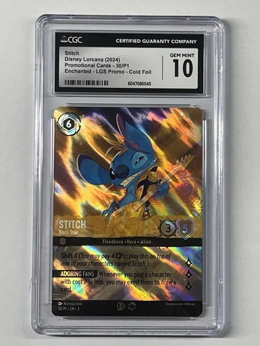 Stitch Rock Star Store Champ Promo Enchanted CGC Gem Mint 10