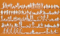 Preiser 16357 H0 Freizeit Am See. 120 Unbemalte Miniatur-Figuren NEU Ovp+