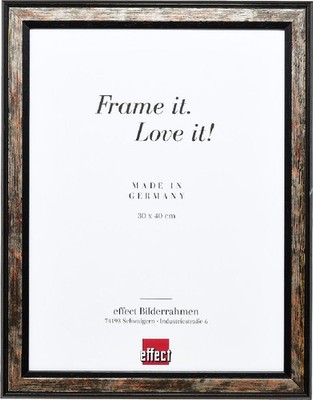 Effect Holz-Bilderrahmen Profil 64 schwarz 30x45 cm Museumsglas