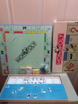 Vintage 1996 Original Parker Brothers Monopoly Board Game Complete Without Rules