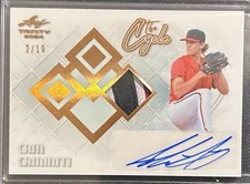 2024 Leaf Trinity Cam Caminiti “The Cycle” Autograph/3CLR Patch SSP Card /10