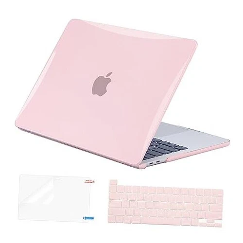  Pink Case Compatible with MacBook Pro 13 inch M2 2022, 2020-2017 Release M1 