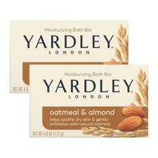 Yardley London Soap Bath Bar Oatmeal  Almond 4 Oz 120 G Pack Of 2