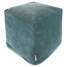 Majestic Home Goods Cube Pouf Villa Azure