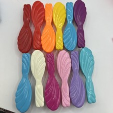 VTG MATTEL barbie doll hair accessories Lot of 12 Wavy Shell brushes