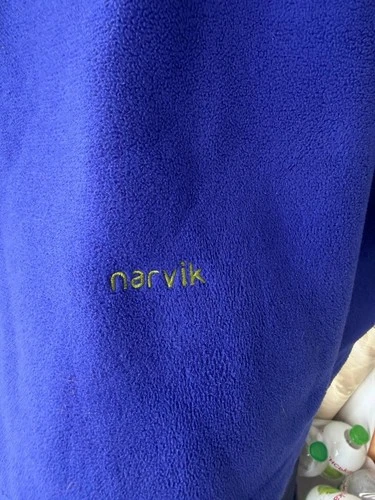 Norrona Narvik Warm3 Fleece Jacket Mens M Blue Berry Polartec Full Zip Hooded image 9