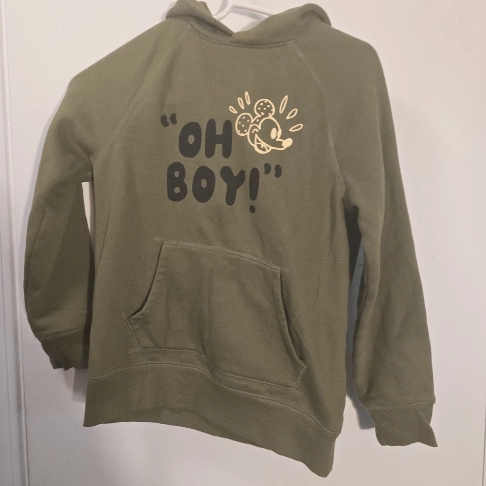 Mickey Mouse Amazon Essentials Disney Hoodie  Boys Fleece Pullover LARGE Green - Image 3 of 4