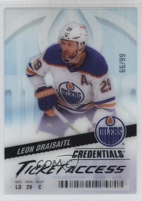 2024-25 Upper Deck Credentials Acetate Ticket Access 66/99 Leon Draisaitl 17ry