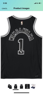 Victor Wembanyama Fanatics Nike Black Swingman Autographed Rookie