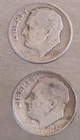 1952 Roosevelt dimes Lot Of 2 Silver USA coins