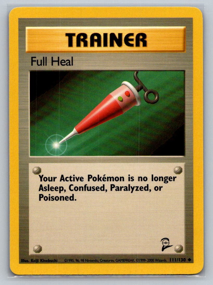 Pokemon Full Heal Uncommon Base Set 2 111/130 LP