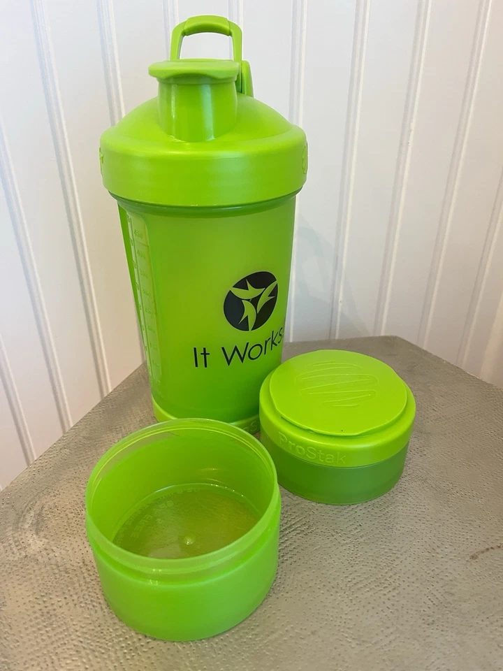 Botella batidora agitadora ProStak Pro System 16 oz + bandeja para pastillas + tarro de 100 cc verde Foto 2 de 2