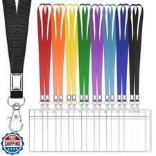Lanyard with ID Badge Holder 16 Pack 