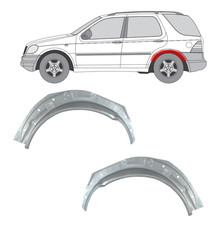 Für Mercedes W163 1998-2005 Hinten INNEN Radlauf Reparaturblech Set / L+R Für Mercedes W163 1998-2005 Hinten INNEN Radlauf Reparaturblech Set / L+R