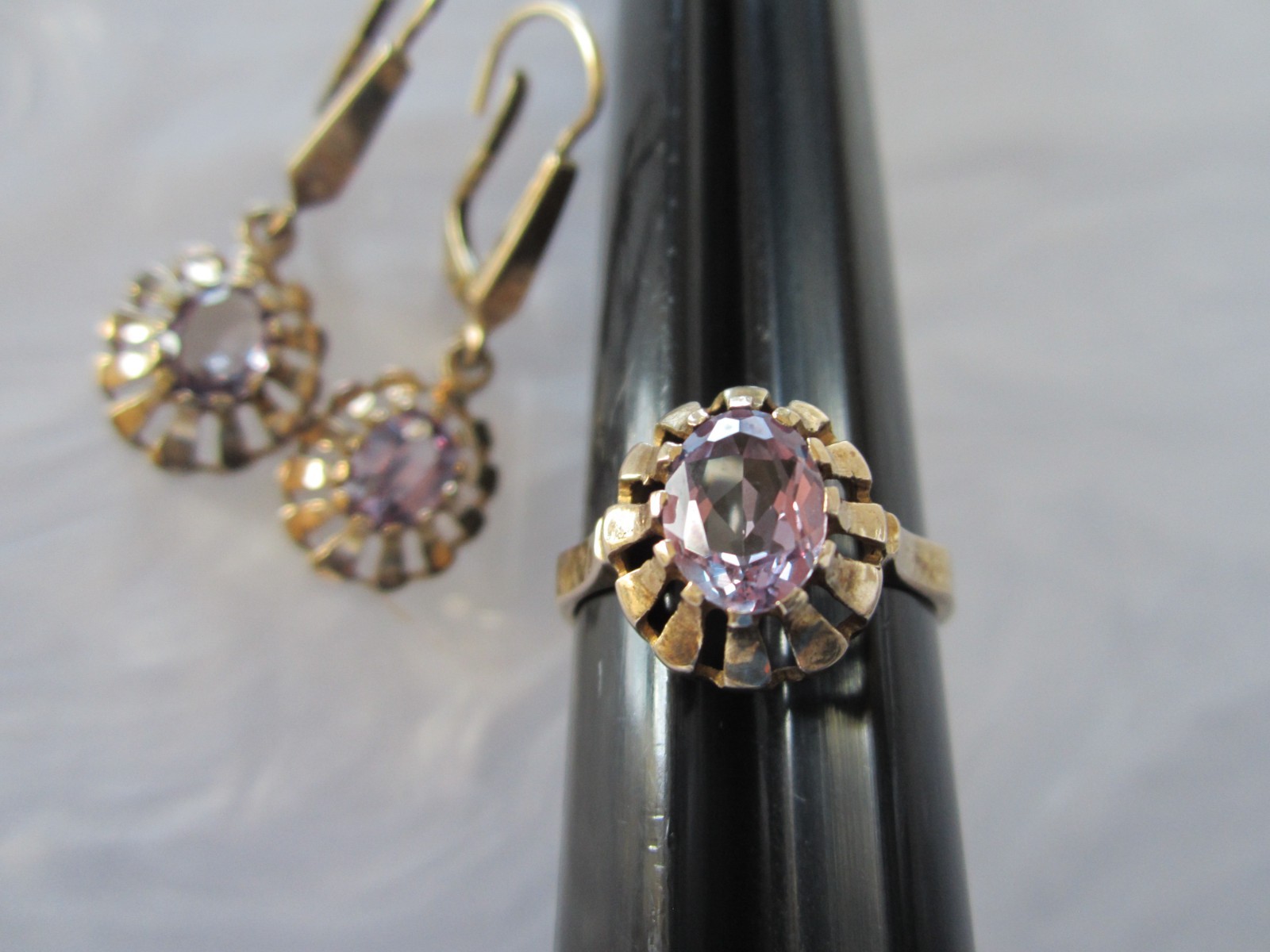 BEAUTIFUL VINTAGE SOLID 14K SOLID GOLD SAPPHIRE E… - image 12