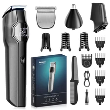 S30 4 in 1 Cordless Hair Clipper LED Display Men Beard/Nose Trimmer Rechargeable