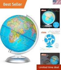 8  Illuminated Globes for Kids - Light Up World Globe With Stand, Best Gift I...