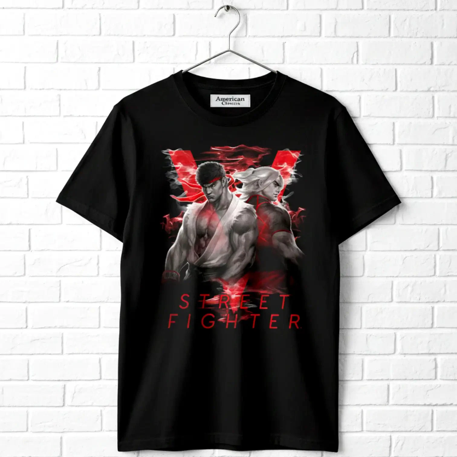Street Fighter V Five Ryu Versus Ken Men's T Shirt Smoky Combat Gamer Capcom