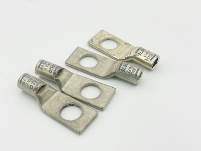 New Lot of 4 Ilsco CSWS-4-38 Copper Compression Lug 4AWG 13/32 Short Barrel