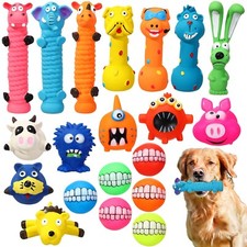 Shappy 20 Pcs Squeaky Dog Toys, Latex Rubber Dog Toys Soft Bulk Squeaky Chew ...