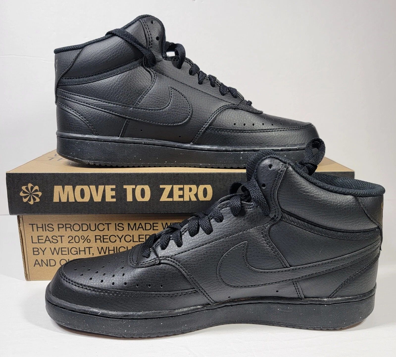 Nike Court Vision Mid NN Basketball Shoes Men's US 9.5 Triple Black DN3577-003