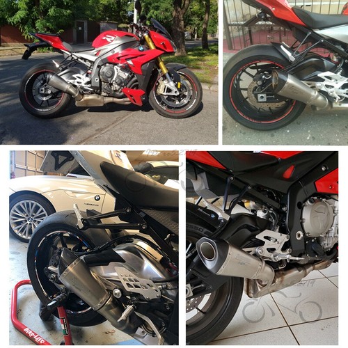 Deslizante para BMW S1000RR 2010-14 puntas silenciador negro escape modificado S1000R 2010-16 - Imagen 2 de 12
