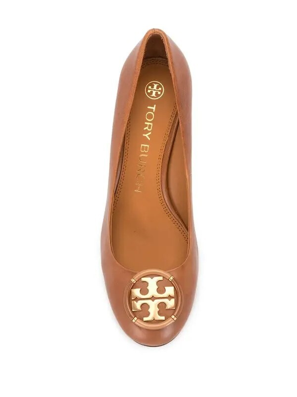 Tory Burch Women's Sally Tan Closed Toe Wedge Pump Heels Size 10.5