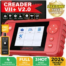 2024 LAUNCH X431 Creader VII+ OBD2 Diagnostic Scanner ABS SRS Fault Code Reader