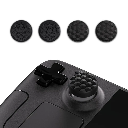 PlayVital Diamond Grain & Crack Bomb Silicone Thumb Grip Caps for Steam Deck