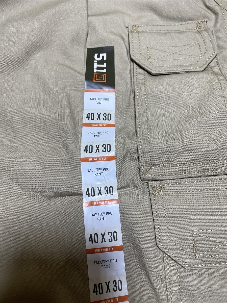 5.11 Tactical Taclite Pro Pant RipStop Men Sz Tag 40x30 NEW FAST