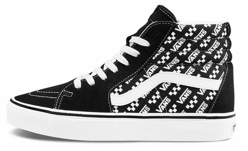 Vans SK8-HI (Logo Repeat) Negras/Auténtico Blanco VN 0 4 u 3 ctez | eBay