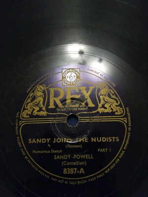 1935 Sandy Powell Sandy Joins The Nudists 11'' Shellac Vinyl Record