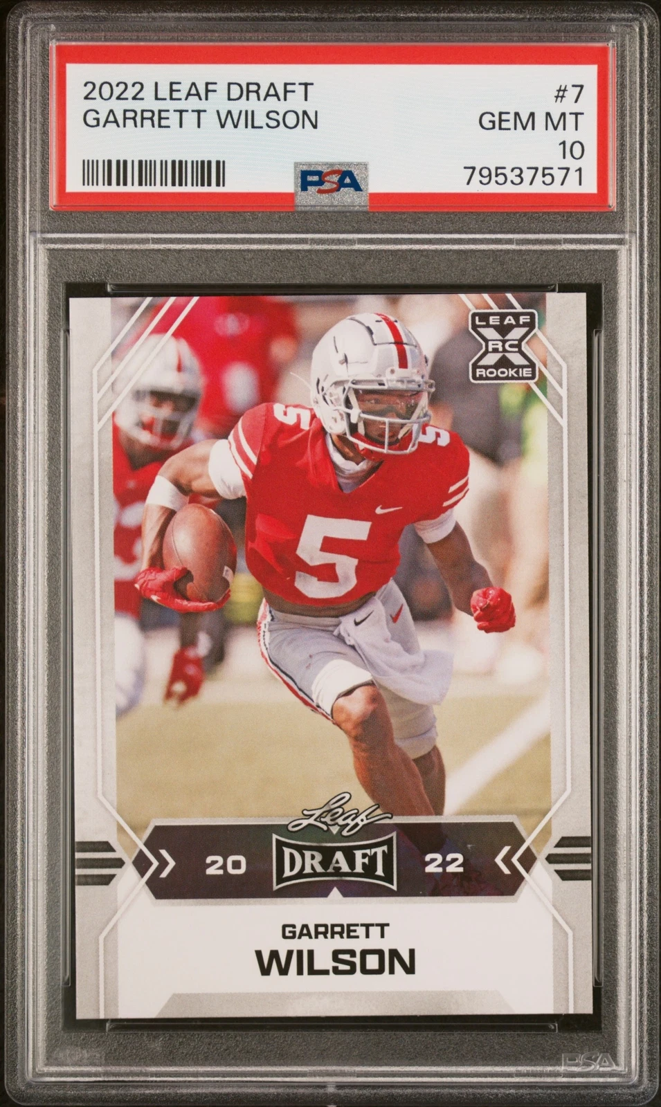 Garrett Wilson Leaf Draft #7 Base