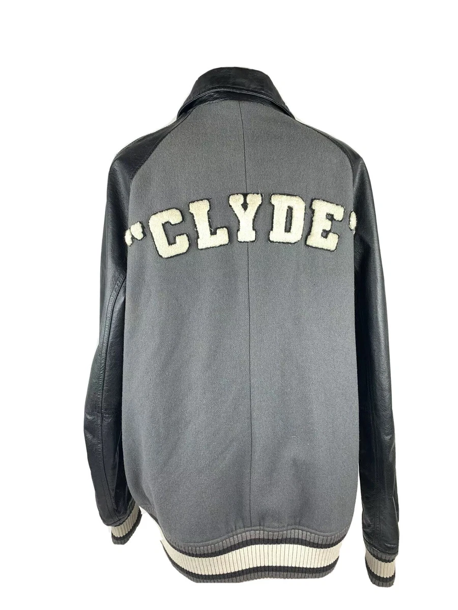 Vintage Puma Clyde Varsity Jacket Black CLYDE Medium Black Wool