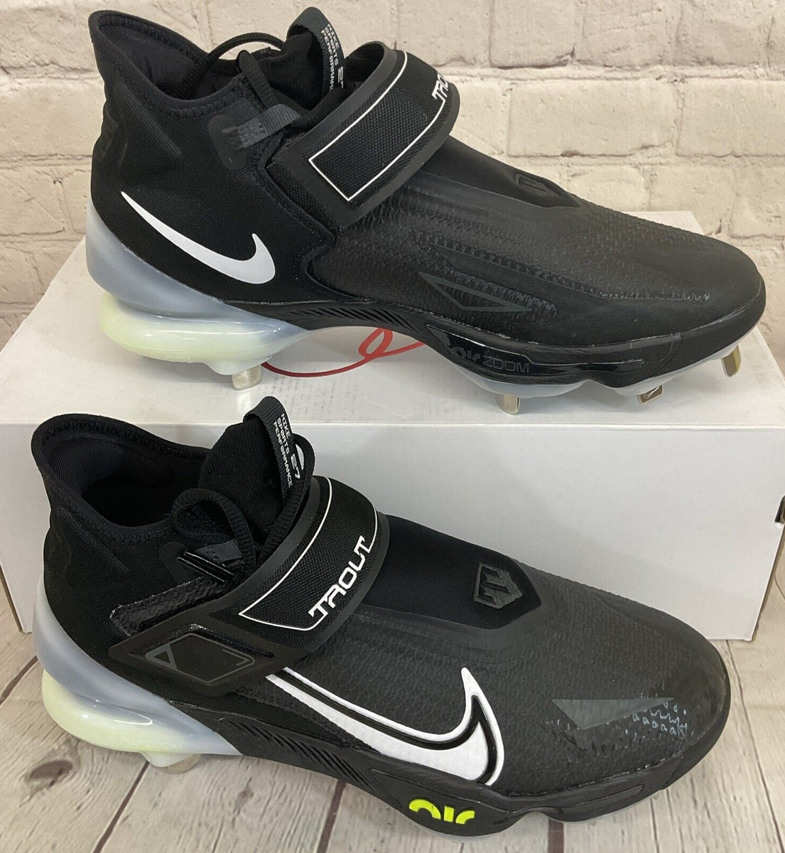 Nike Zoom Force Trout 8 Elite Baseball Cleats Black White  display picture 1
