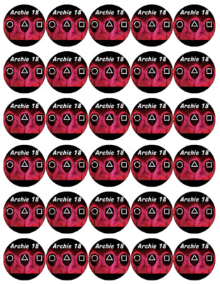 30 Tintenfisch Spiele personalisierte Cupcake Topper essbar Waffel Papier Fee Kuchen Topper