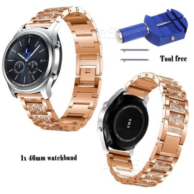 High Grade 22mm Full diamond watchband for Samsung Gear S3 Frontier SM-R760N USA