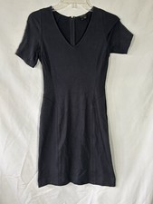 THEORY ROYAL BLUE STRETCH SLIMMING SHORT SLEEVES SEXY MINI DRESS WOMENS 4