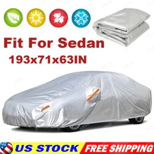 Full Car Cover for Outdoor Sun Dust Scratch Rain Snow Waterproof Breathable