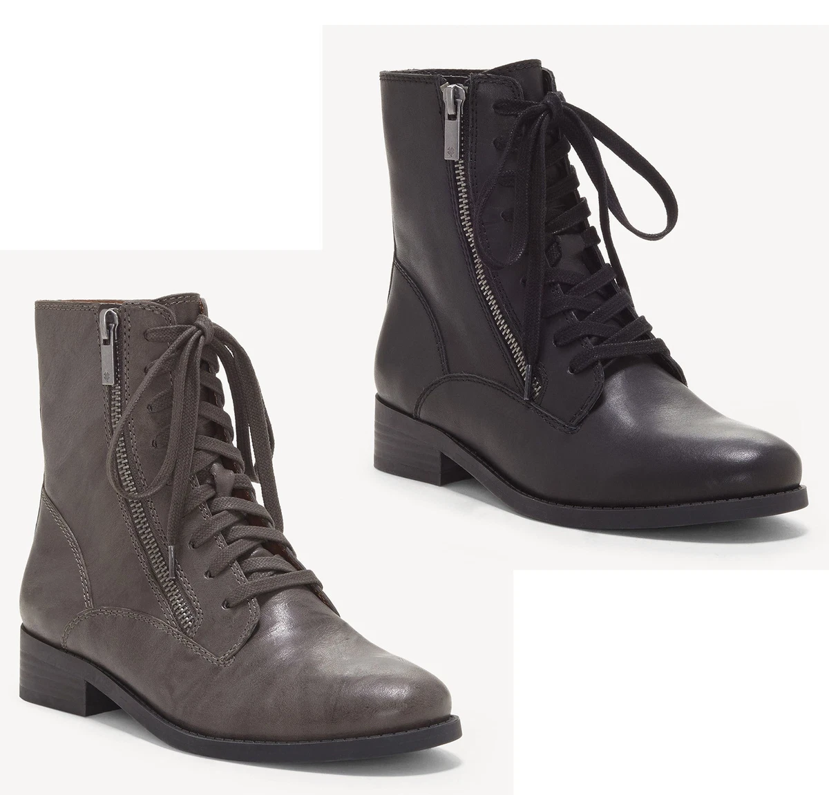 LUCKY BRAND HILDRAN WOMEN S BOOTS BLACK PERISCOPE LEATHER WILD VEG
