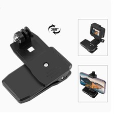 360  Rotating Backpack Clip Clamp Cell Phone Clip Hat Clip for DJI Cameras Phone