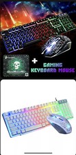 T6 Rainbow Gaming Keyboard and Mouse FREE Mouse Pad for PS4 Xbox one PC Laptop