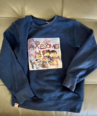 Lego Batman Pullover Gr. 110/116 Junge Dunkelblau 3D-Wackelbild