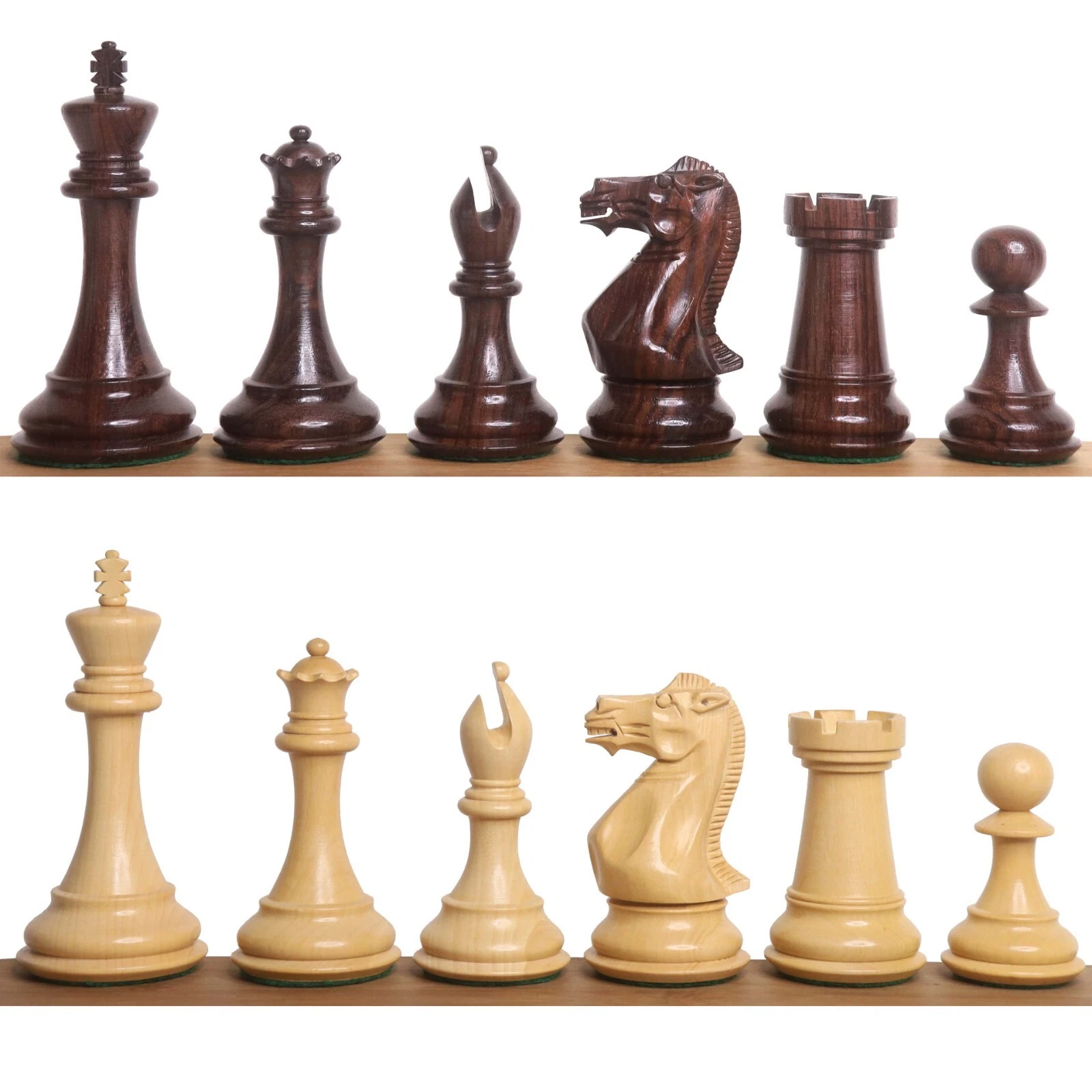 4" Sleek Staunton Luxury Chess Pieces Only Set - Triple Weighted Rose Wood
Opens in a new window or