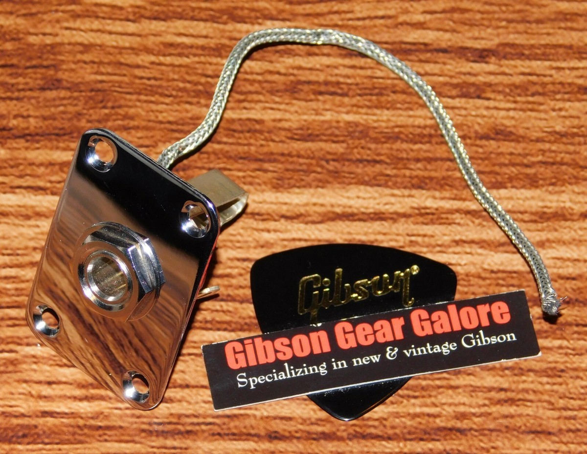 Gibson Explorer Jack Assembly Output Chrome SG Guitar Parts Side
