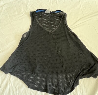 Calvin Klein Performance Womens Black Workout Tank Top Racerback Stretch  Size L