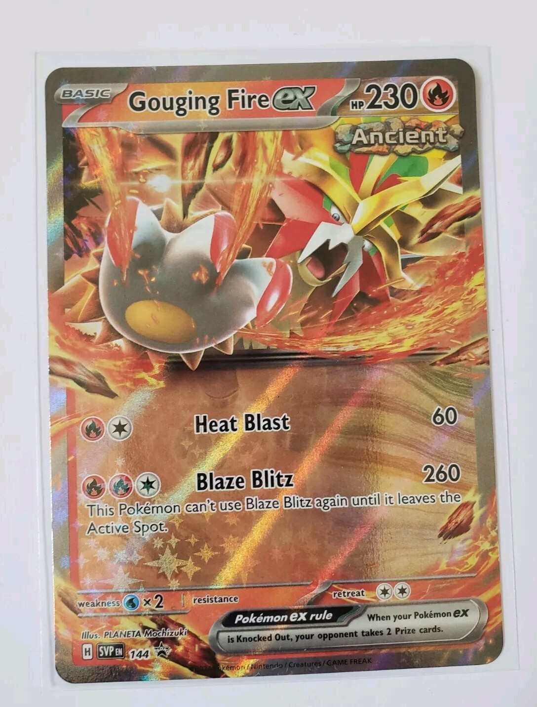 Gouging Fire ex - 144 - SV: Scarlet & Violet Black Star Promo Card - Near Mint