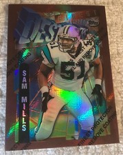 1996 Topps Finest Refractor Sam Mills #83 Carolina Panthers HOF