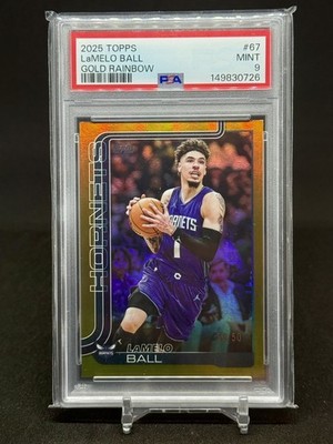 OMEGA 50/50 2025-26 Topps - LaMelo Ball #67 Gold Rainbow PSA 9 None Higher
