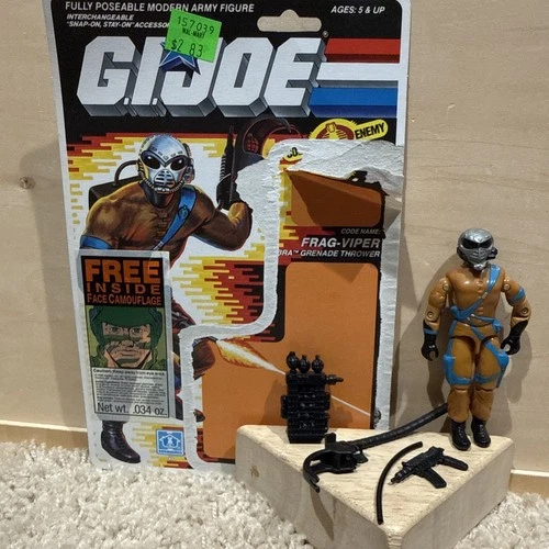 Frag-Viper Complete W/ Cardback 1989 G.I. Joe New O Ring